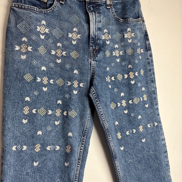 Lucky Brand Womens Embroidered Geometric Light Wash Denim Bootcut Jean Size 8 - Picture 4 of 6